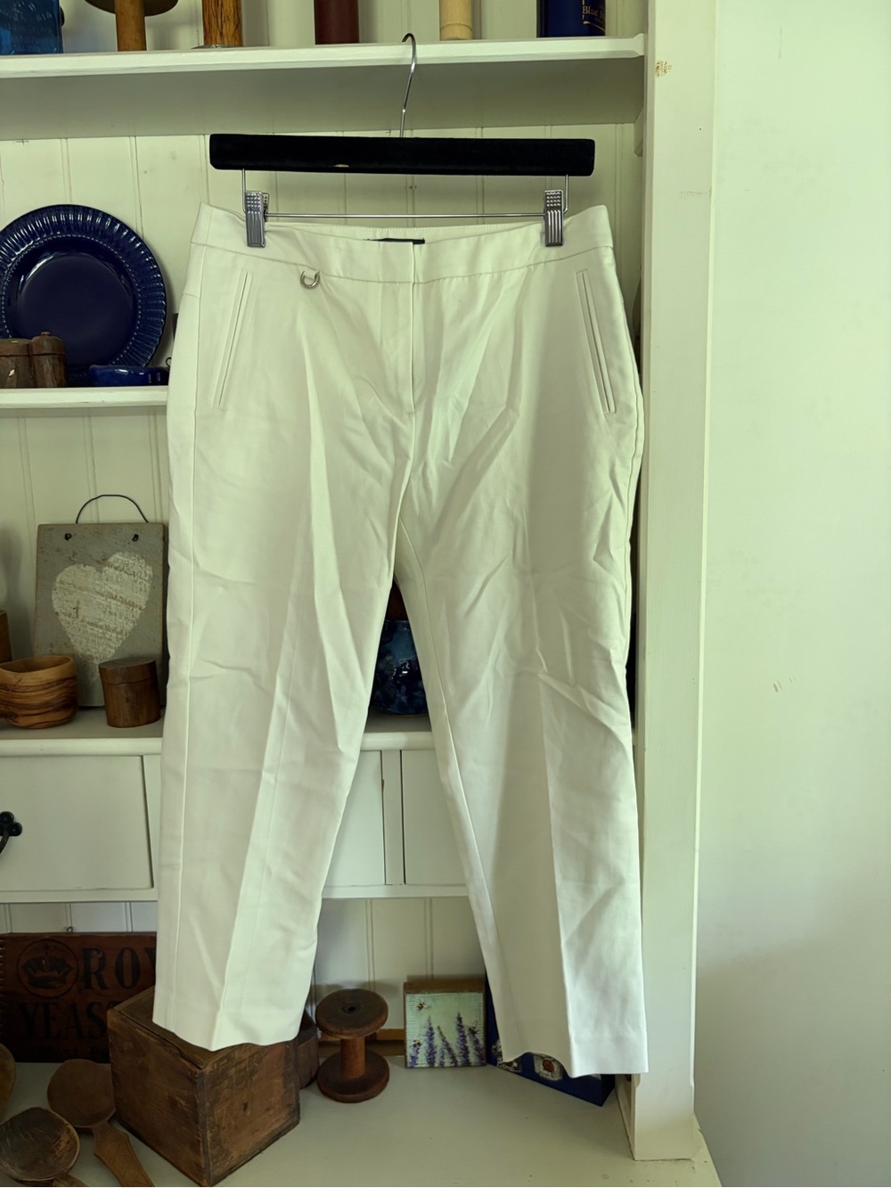 Adrianna Papell Women’s White Dress Pants - Classic Straight Fit